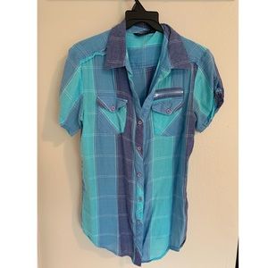 Short sleeve flannel shirt